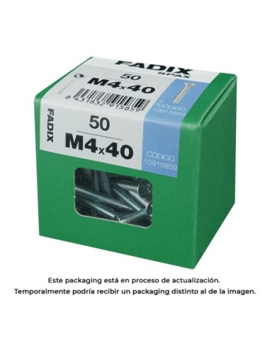 CAJA L 50 uds. TORNILLO METRICA CP M 4x40mm FADIX