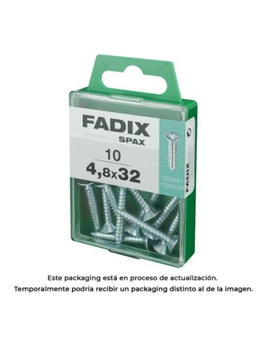 CAJA M 10 uds. TORNILLO ROSCA CHAPA CP CINC 48x32mm FADIX