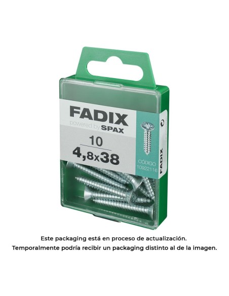 CAJA M 10 uds. TORNILLO ROSCA CHAPA CP CINC 48x38mm FADIX