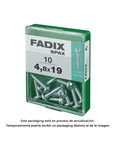 CAJA M 10 uds. TORNILLO ROSCA CHAPA CR CINC 48x19mm FADIX