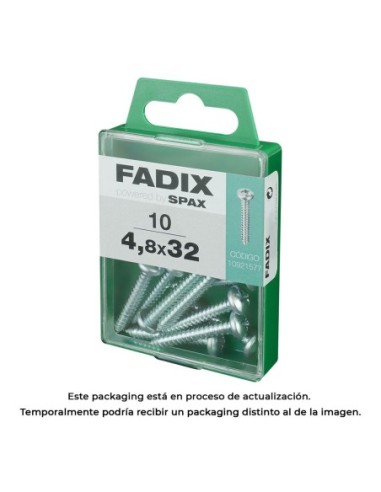 CAJA M 10 uds. TORNILLO ROSCA CHAPA CR CINC 48x32mm FADIX