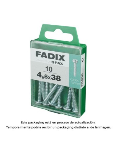 CAJA M 10 uds. TORNILLO ROSCA CHAPA CR CINC 48x38mm FADIX