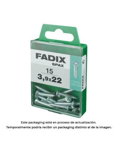 CAJA M 15 uds. TORNILLO ROSCA CHAPA CP CINC 39x22mm FADIX