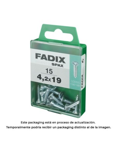 CAJA M 15 uds. TORNILLO ROSCA CHAPA CP CINC 42x19mm FADIX