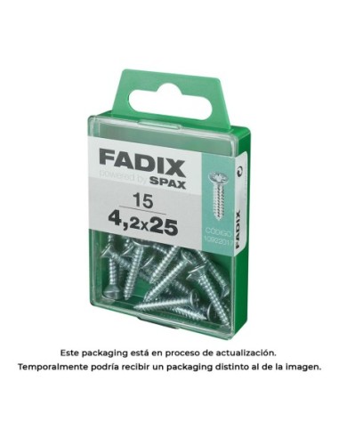 CAJA M 15 uds. TORNILLO ROSCA CHAPA CP CINC 42x25mm FADIX