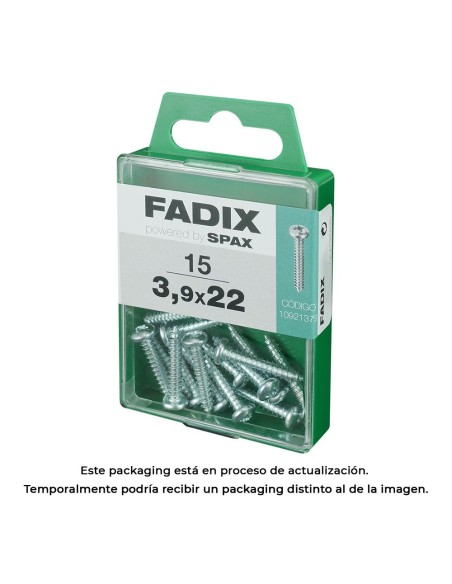 CAJA M 15 uds. TORNILLO ROSCA CHAPA CR CINC 39x22mm FADIX