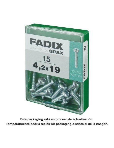 CAJA M 15 uds. TORNILLO ROSCA CHAPA CR CINC 42x19mm FADIX