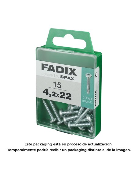 CAJA M 15 uds. TORNILLO ROSCA CHAPA CR CINC 42x22mm FADIX