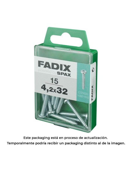 CAJA M 15 uds. TORNILLO ROSCA CHAPA CR CINC 42x32mm FADIX