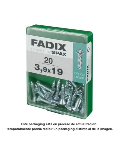 CAJA M 20 uds. TORNILLO ROSCA CHAPA CP CINC 39x19mm FADIX