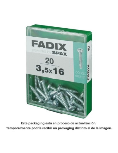 CAJA M 20 uds. TORNILLO ROSCA CHAPA CR CINC 35x16mm FADIX