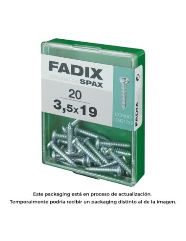 CAJA M 20 uds. TORNILLO ROSCA CHAPA CR CINC 35x19mm FADIX