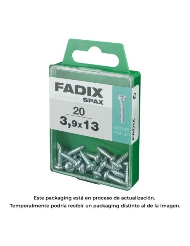 CAJA M 20 uds. TORNILLO ROSCA CHAPA CR CINC 39x13mm FADIX