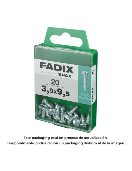 CAJA M 20 uds. TORNILLO ROSCA CHAPA CR CINC 39x95mm FADIX