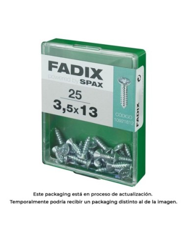 CAJA M 25 uds. TORNILLO ROSCA CHAPA CP CINC 35x13mm FADIX