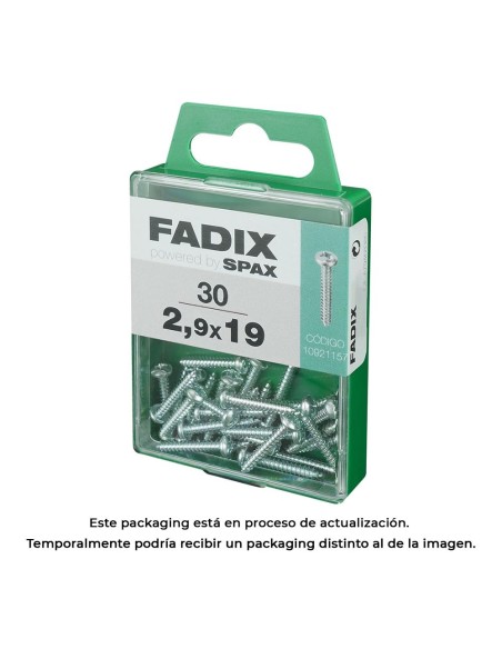 CAJA M 30 uds. TORNILLO ROSCA CHAPA CR CINC 29x19mm FADIX