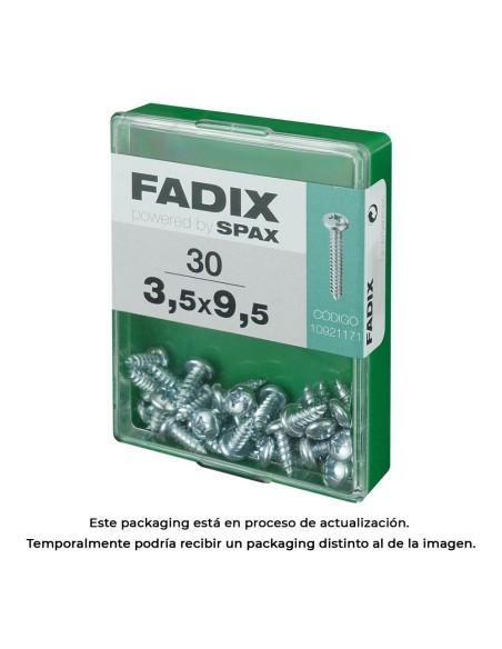 CAJA M 30 uds. TORNILLO ROSCA CHAPA CR CINC 35x95mm FADIX