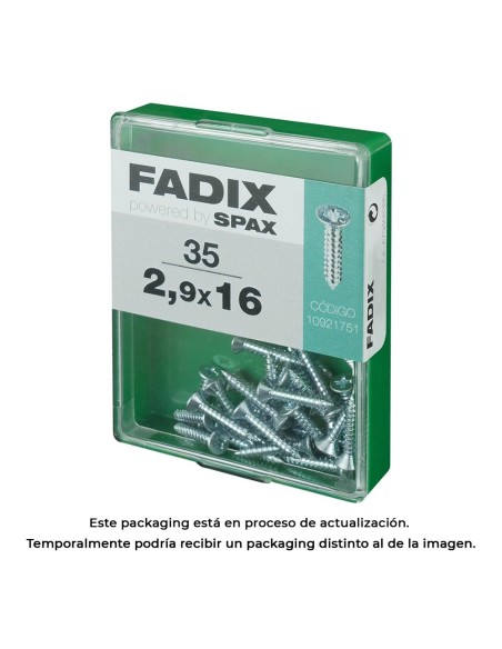 CAJA M 35 uds. TORNILLO ROSCA CHAPA CP CINC 29x16mm FADIX