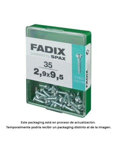 CAJA M 35 uds. TORNILLO ROSCA CHAPA CR CINC 29x95mm FADIX