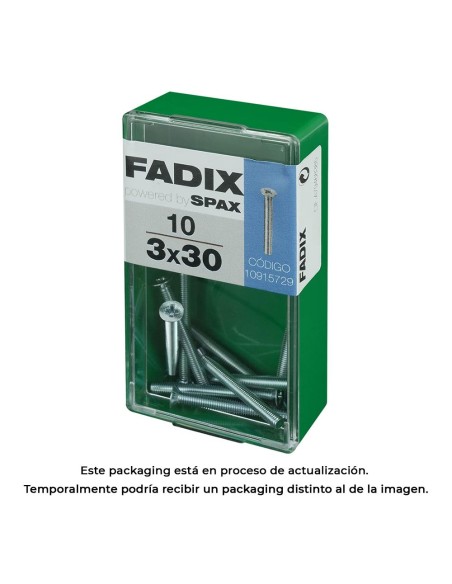 CAJA S 10 uds. TORNILLO METRICA CP M 3x30mm FADIX