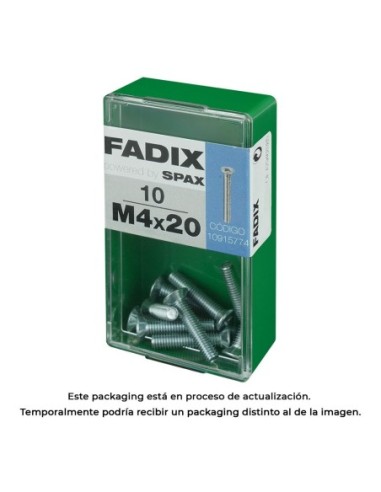 CAJA S 10 uds. TORNILLO METRICA CP M 4x20mm FADIX