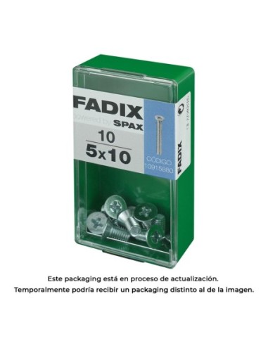 CAJA S 10 uds. TORNILLO METRICA CP M 5x10mm FADIX