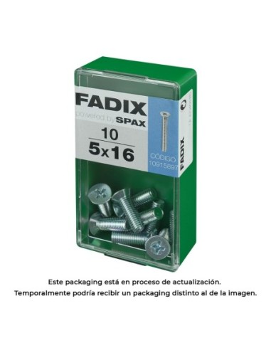 CAJA S 10 uds. TORNILLO METRICA CP M 5x16mm FADIX