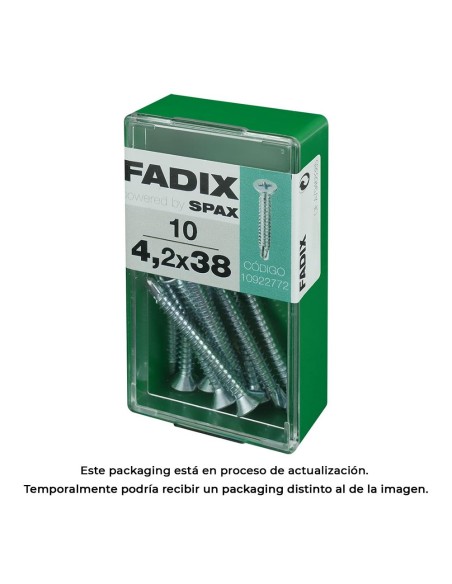 CAJA S 10 uds. TORNILLO ROSCA CHAPA CP AUTOT. CINC 42x38mm FADIX