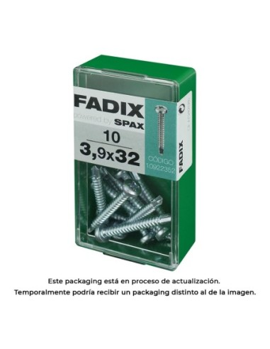 CAJA S 10 uds. TORNILLO ROSCA CHAPA CR AUTOT. 39x32mm FADIX