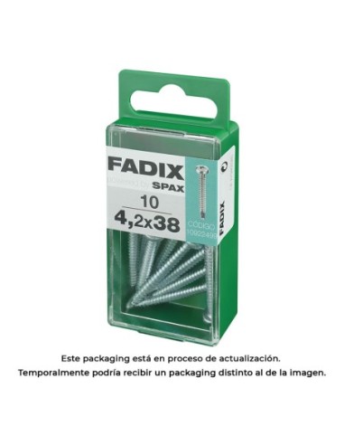 CAJA S 10 uds. TORNILLO ROSCA CHAPA CR AUTOT. 42x38mm FADIX