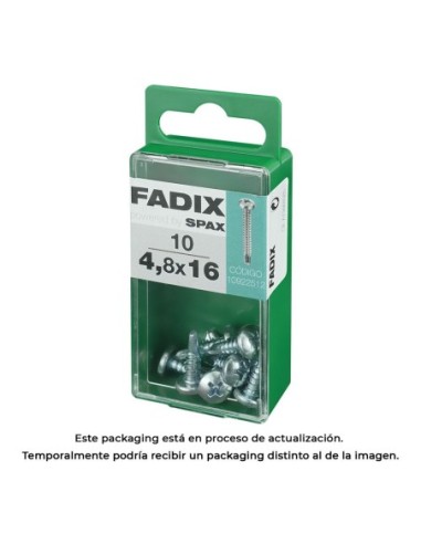 CAJA S 10 uds. TORNILLO ROSCA CHAPA CR AUTOT. 48x16mm FADIX