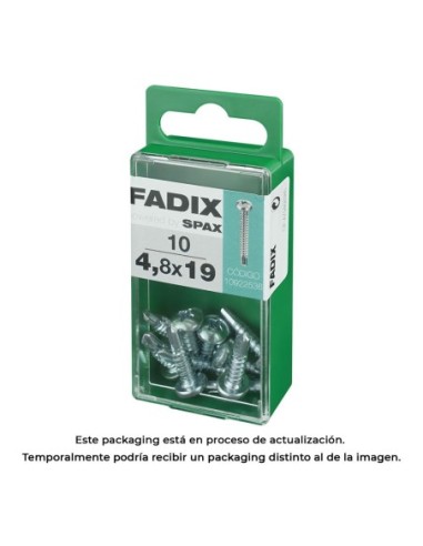 CAJA S 10 uds. TORNILLO ROSCA CHAPA CR AUTOT. 48x19mm FADIX