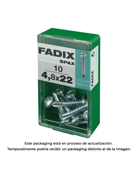 CAJA S 10 uds. TORNILLO ROSCA CHAPA CR AUTOT. 48x22mm FADIX