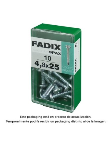 CAJA S 10 uds. TORNILLO ROSCA CHAPA CR AUTOT. 48x25mm FADIX