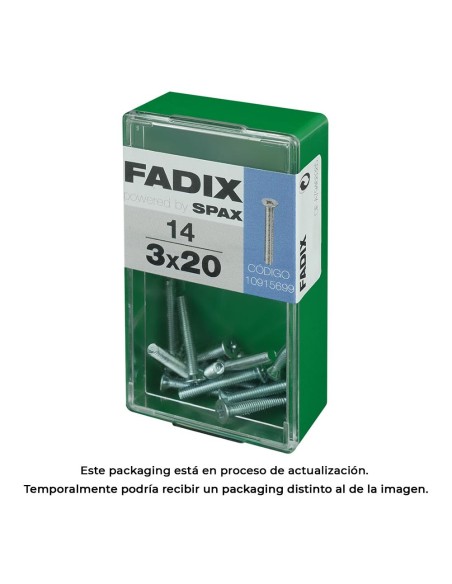 CAJA S 14 uds. TORNILLO METRICA CP 1M 3x20mm FADIX