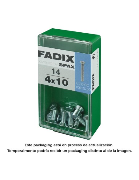 CAJA S 14 uds. TORNILLO METRICA CP 1M 4x10mm FADIX