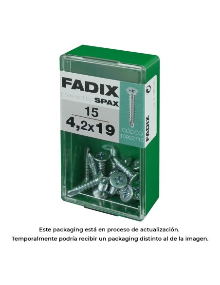 CAJA S 15 uds. TORNILLO ROSCA CHAPA CP AUTOT. CINC 42x19mm FADIX