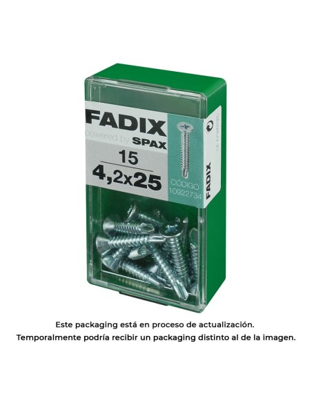 CAJA S 15 uds. TORNILLO ROSCA CHAPA CP AUTOT. CINC 42x25mm FADIX