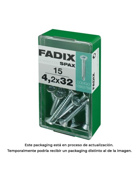 CAJA S 15 uds. TORNILLO ROSCA CHAPA CP AUTOT. CINC 42x32mm FADIX