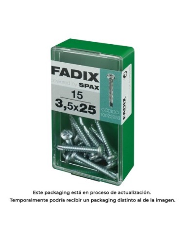 CAJA S 15 uds. TORNILLO ROSCA CHAPA CR AUTOT. 35x25mm FADIX