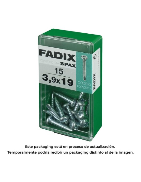 CAJA S 15 uds. TORNILLO ROSCA CHAPA CR AUTOT. 39x19mm FADIX