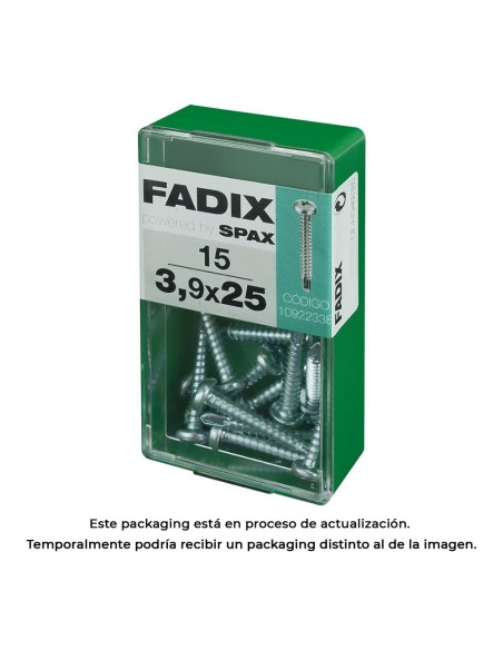 CAJA S 15 uds. TORNILLO ROSCA CHAPA CR AUTOT. 39x25mm FADIX