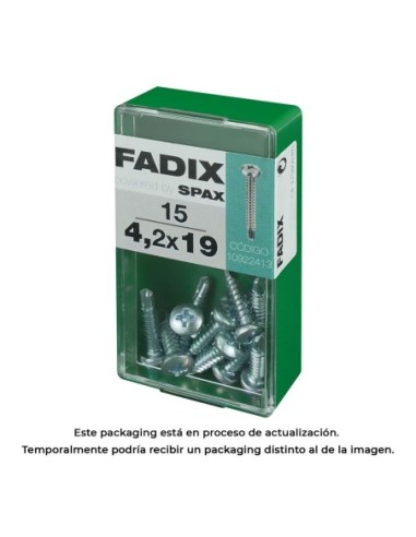 CAJA S 15 uds. TORNILLO ROSCA CHAPA CR AUTOT. 42x19mm FADIX