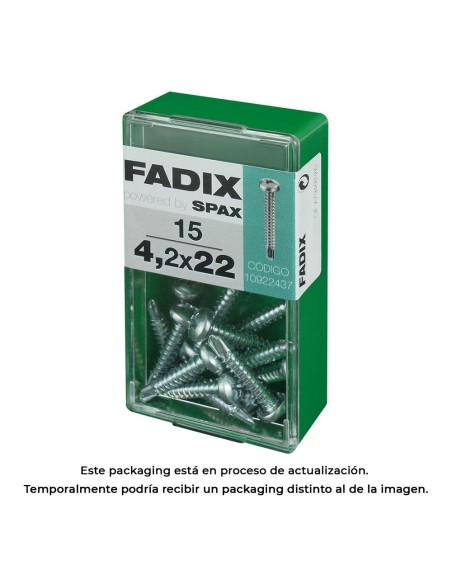 CAJA S 15 uds. TORNILLO ROSCA CHAPA CR AUTOT. 42x22mm FADIX