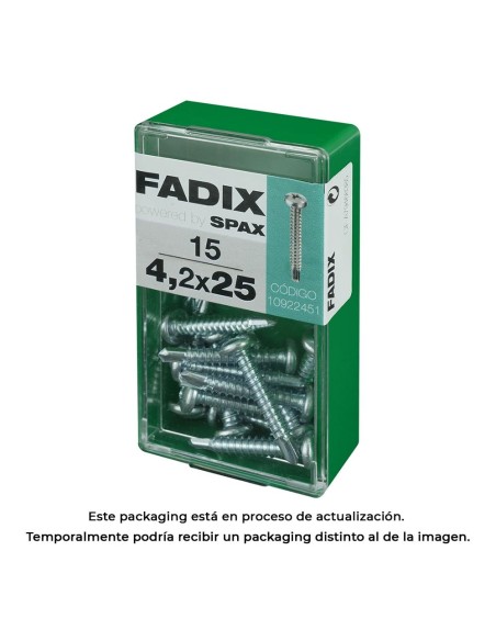 CAJA S 15 uds. TORNILLO ROSCA CHAPA CR AUTOT. 42x25mm FADIX