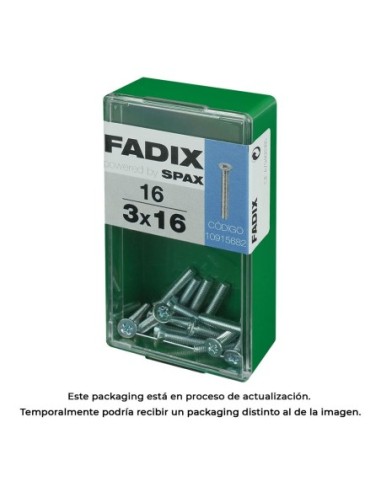 CAJA S 16 uds. TORNILLO METRICA CP 1M 3x16mm FADIX