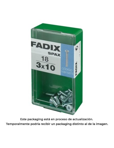 CAJA S 18 uds. TORNILLO METRICA CP 1M 3x10mm FADIX