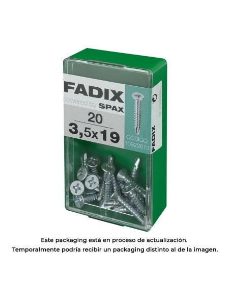 CAJA S 20 uds. TORNILLO ROSCA CHAPA CP AUTOT. CINC 35x19mm FADIX