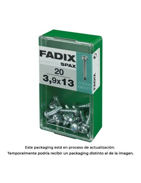 CAJA S 20 uds. TORNILLO ROSCA CHAPA CR AUTOT. 39x13mm FADIX