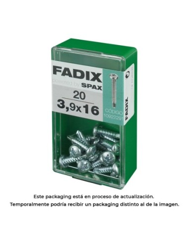 CAJA S 20 uds. TORNILLO ROSCA CHAPA CR AUTOT. 39x16mm FADIX